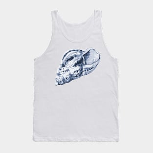 Delicate indigo seashell Tank Top